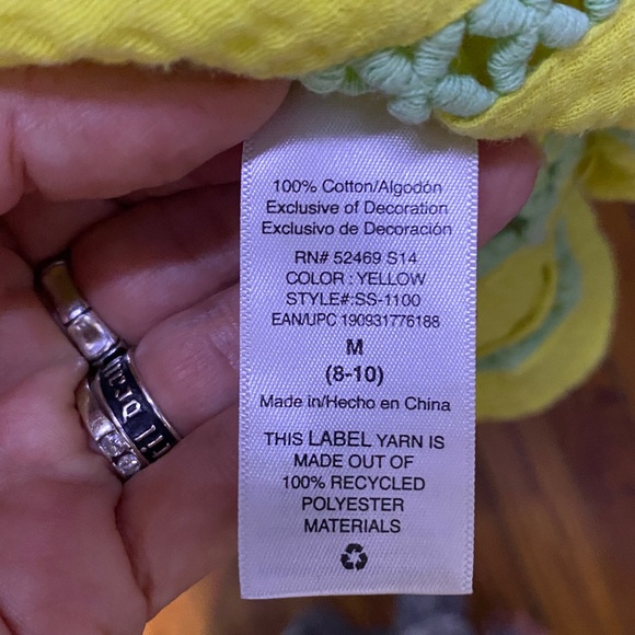 Scoop Boho Embroidered Chartreuse Yellow Dress - Picture 14 of 15